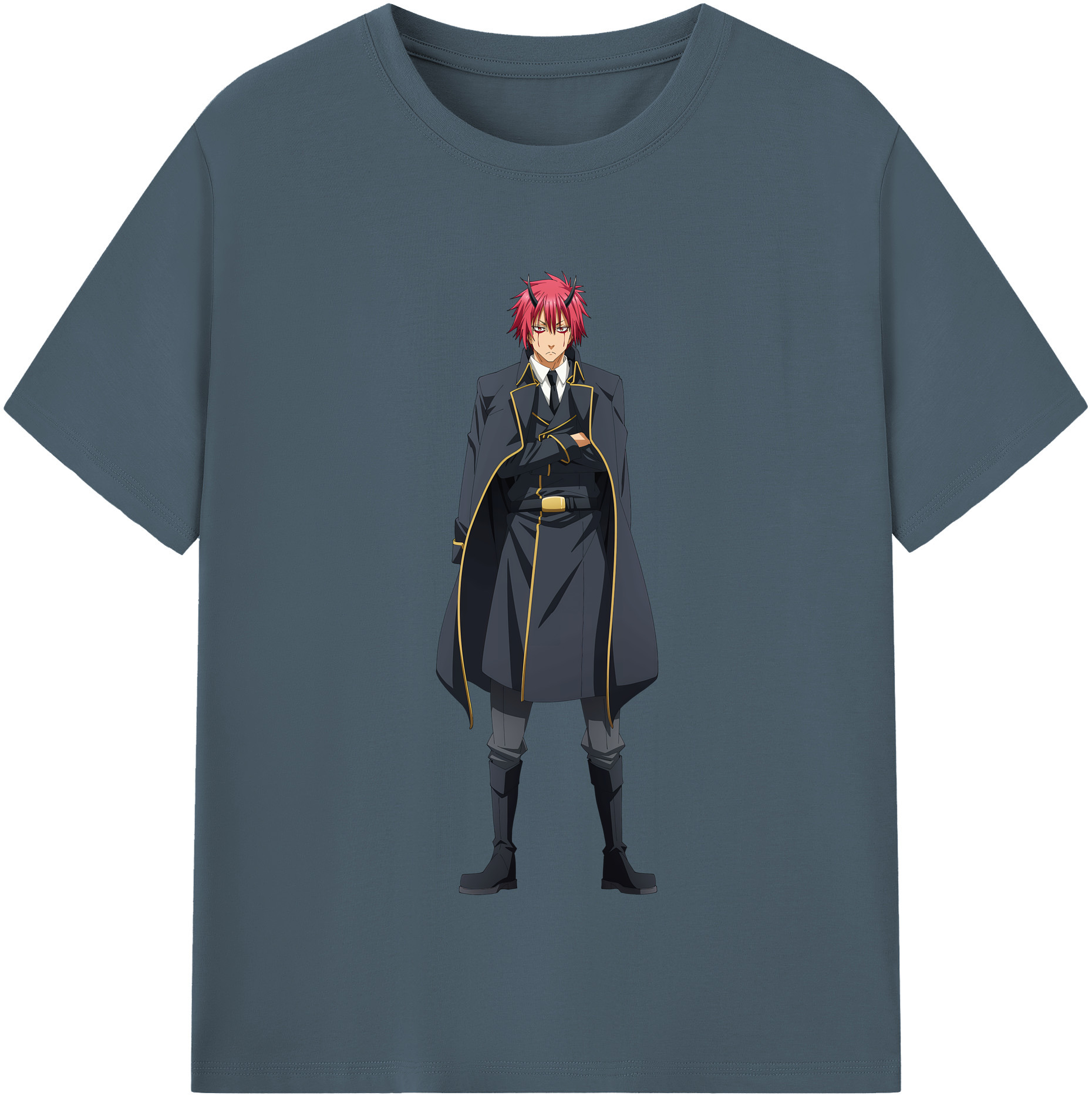 （画像用） 転スラ Regarding Reincarnated to Slime 綿100％半袖Tシャツ（フロントプリント）